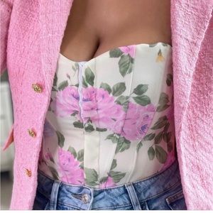 ZARA Floral Corset top